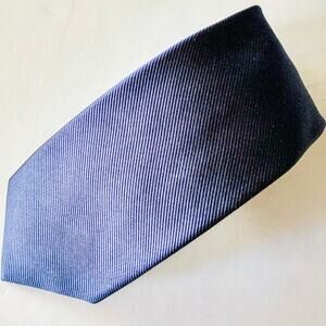 J. Crew Navy Blue Shiny Slim Skinny Neck Tie 100 Silk